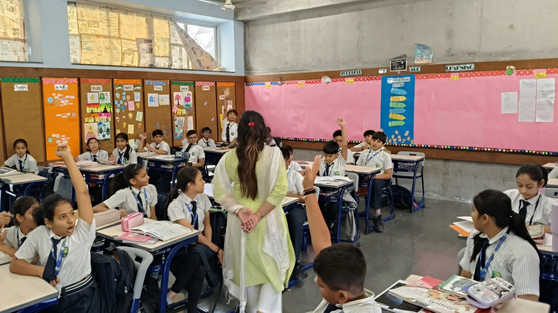 A lively classroom