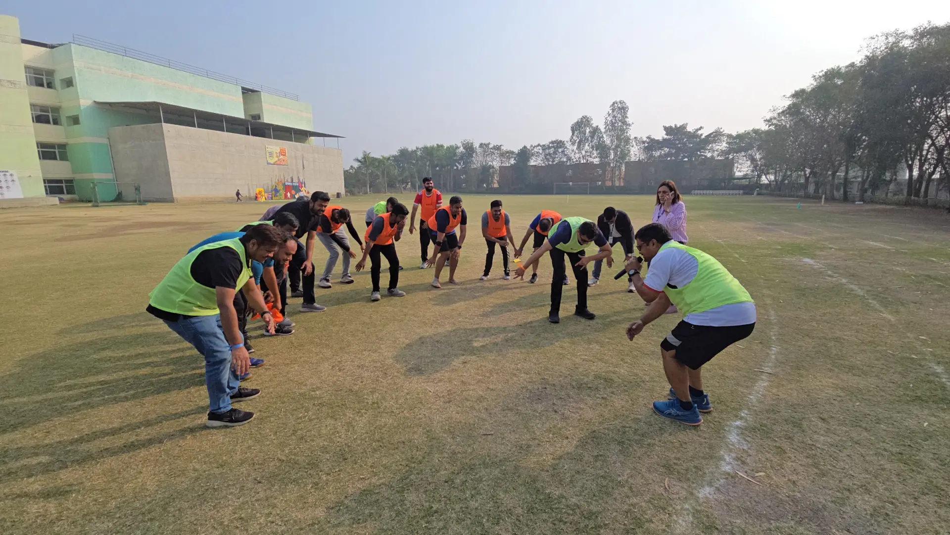 Students on the open ground